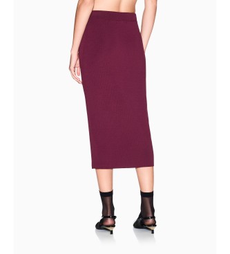 Armani Exchange Spódnica ołówkowa bordowa