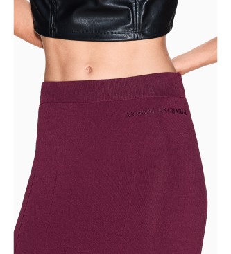 Armani Exchange Spódnica ołówkowa bordowa