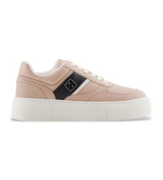 Armani Exchange Pink logo trainers