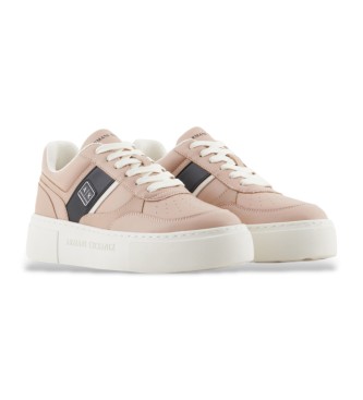 Armani Exchange Pink logo trainers