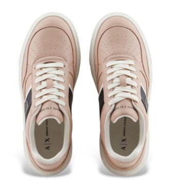 Armani Exchange Pink logo trainers