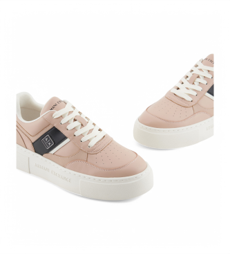 Armani Exchange Pink logo trainers