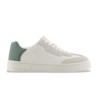 Armani Exchange White logo trainers