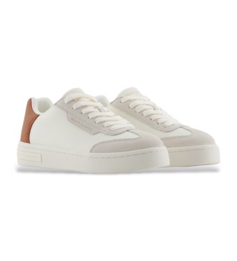 Armani Exchange White logo trainers