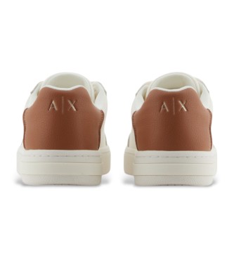 Armani Exchange White logo trainers