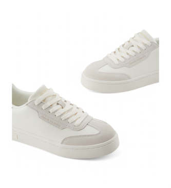 Armani Exchange White logo trainers