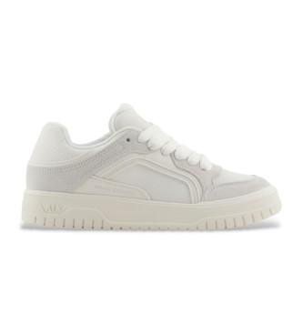 Armani Exchange White logo trainers