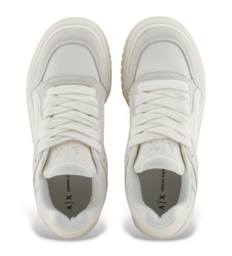 Armani Exchange White logo trainers