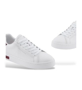 Armani Exchange Eksklusive lder-sneakers i hvid