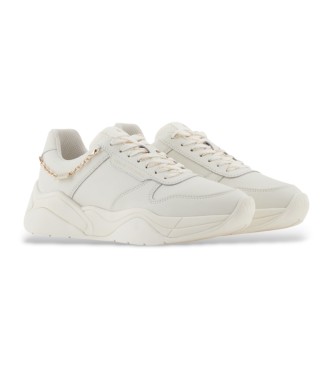 AIX Armani Exchange Sapatilhas de couro Equip branco