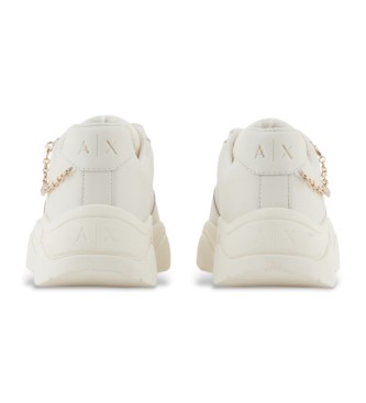 AIX Armani Exchange Sapatilhas de couro Equip branco