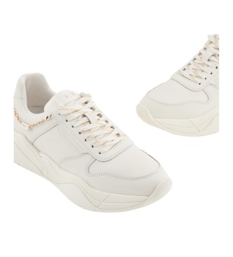 AIX Armani Exchange Sapatilhas de couro Equip branco