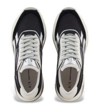 Armani Exchange Sommer Leder Sneakers schwarz
