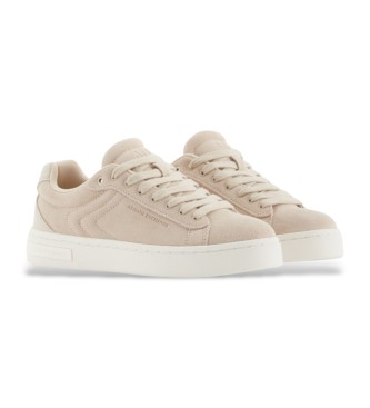 Armani Exchange Groove Leder Sneakers beige