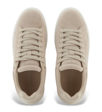Armani Exchange Groove Leder Sneakers beige
