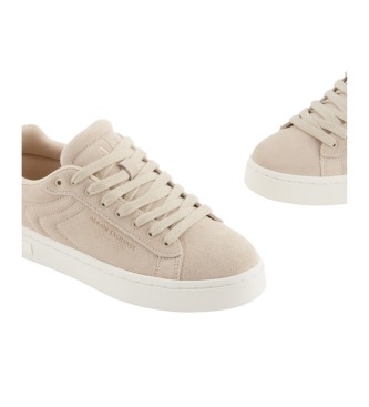 Armani Exchange Groove Leder Sneakers beige
