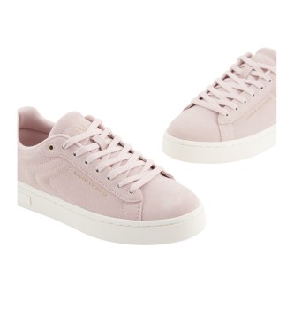 Armani Exchange Groove Leder Sneakers rosa