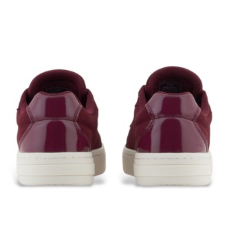 Armani Exchange Groove Leder Turnschuhe burgundy