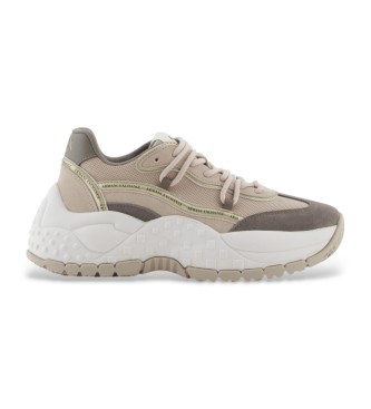 Armani Exchange Innovate Beige Leder Turnschuhe