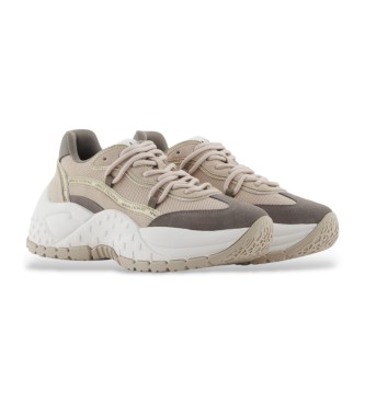 Armani Exchange Innovate Beige Leder Turnschuhe