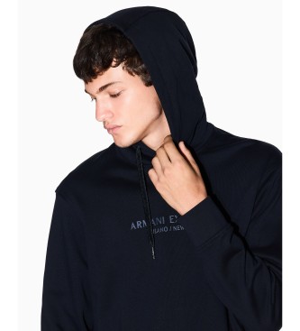 A|X Armani Exchange Osnovna mornarsko modra bomba?na jopica s kapuco