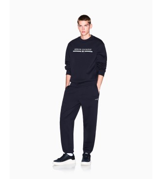 Armani Exchange Basic sweatshirt navy