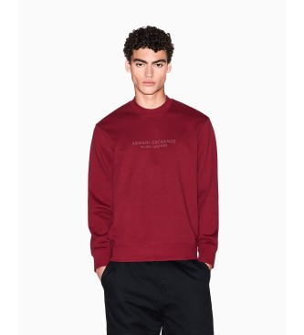 Armani Exchange Rdbrun sweatshirt med rund hals