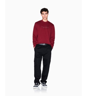Armani Exchange Rdbrun sweatshirt med rund hals