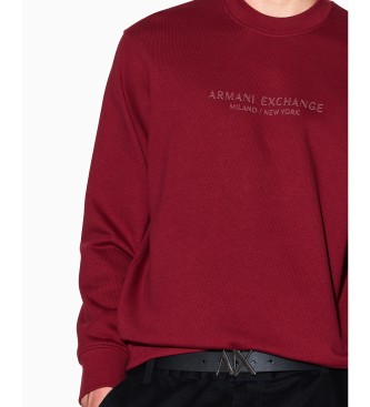 Armani Exchange Rdbrun sweatshirt med rund hals