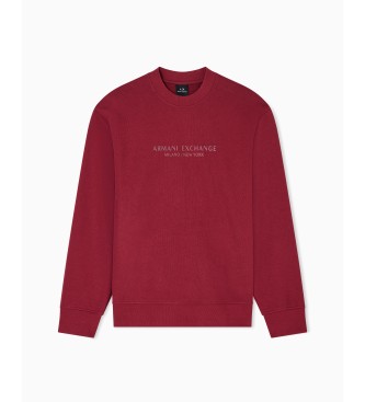 Armani Exchange Rdbrun sweatshirt med rund hals