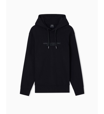 A|X Armani Exchange Moletom básico com capuz de algodão preto