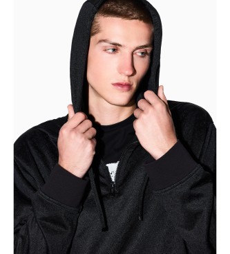 Armani Exchange Sweatshirt med halv lynls, sort