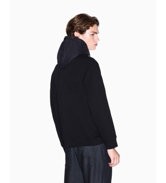 Armani Exchange Sweatshirt med lynls, sort
