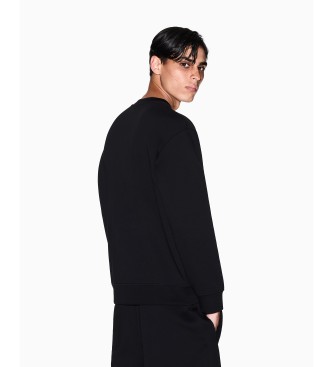 AIX Armani Exchange Felpa nera dal taglio rilassato