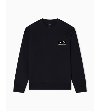 AIX Armani Exchange Felpa nera dal taglio rilassato