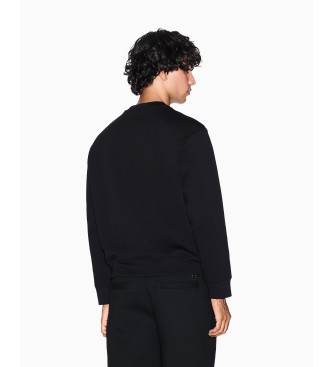 AIX Armani Exchange Felpa nera dal taglio rilassato