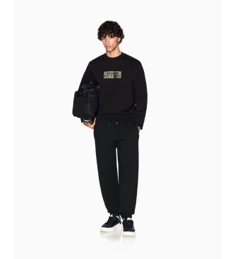 AIX Armani Exchange Felpa nera dal taglio rilassato