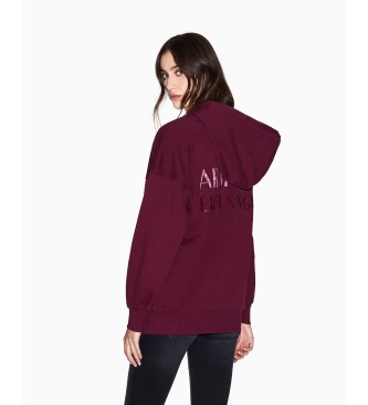 Armani Exchange Felpa moderna color bordeaux