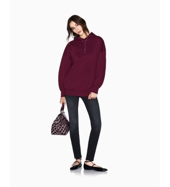 Armani Exchange Felpa moderna color bordeaux