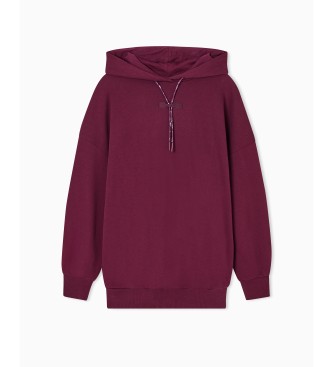 Armani Exchange Felpa moderna color bordeaux