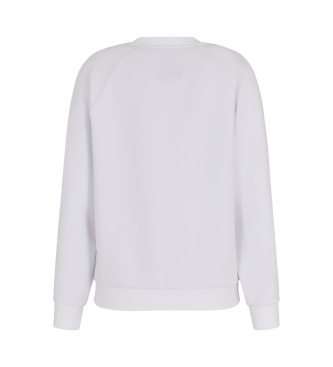 Armani Exchange Sudadera tipo crewneck con logo blanco