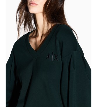 A|X Armani Exchange Sweatshirt with wide sleeves dark green