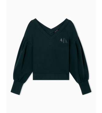 A|X Armani Exchange Sweatshirt with wide sleeves dark green