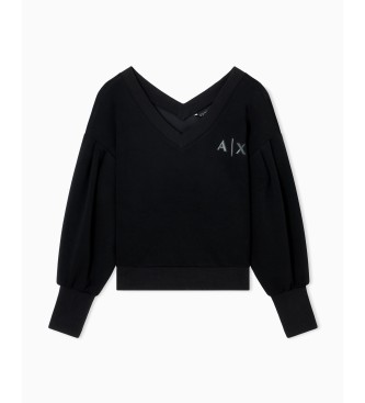 A|X Armani Exchange Sweatshirt with wide sleeves black