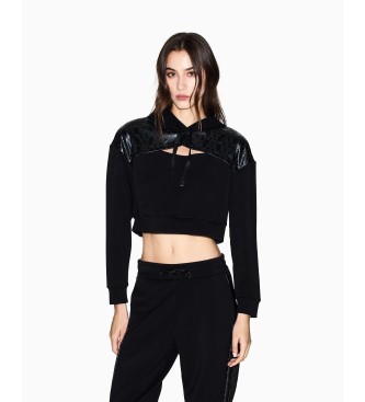 A|X Armani Exchange Short sweatshirt with black cut