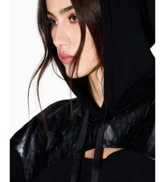 A|X Armani Exchange Short sweatshirt with black cut