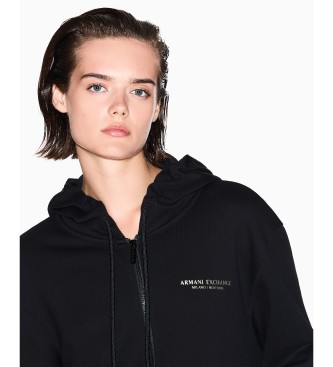 A|X Armani Exchange Felpa nera con zip