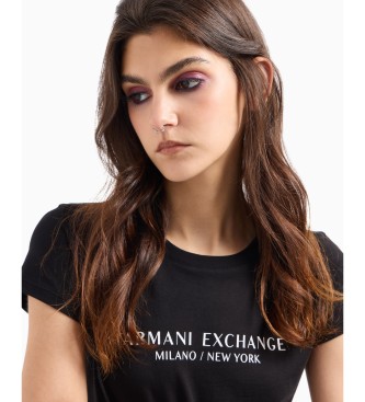 Armani Exchange Maglietta nera a maniche corte