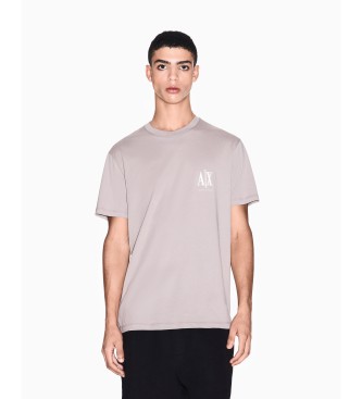 A|X Armani Exchange Majica klasičnega kroja iz bež bombažnega džersija