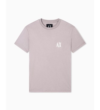 A|X Armani Exchange Majica klasičnega kroja iz bež bombažnega džersija